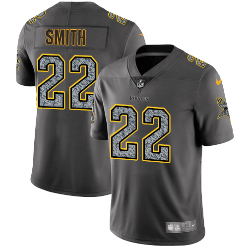 Minnesota Vikings 22 Limited Harrison Smith Gray Static Nike NFL Men Jersey Vapor Untouchable